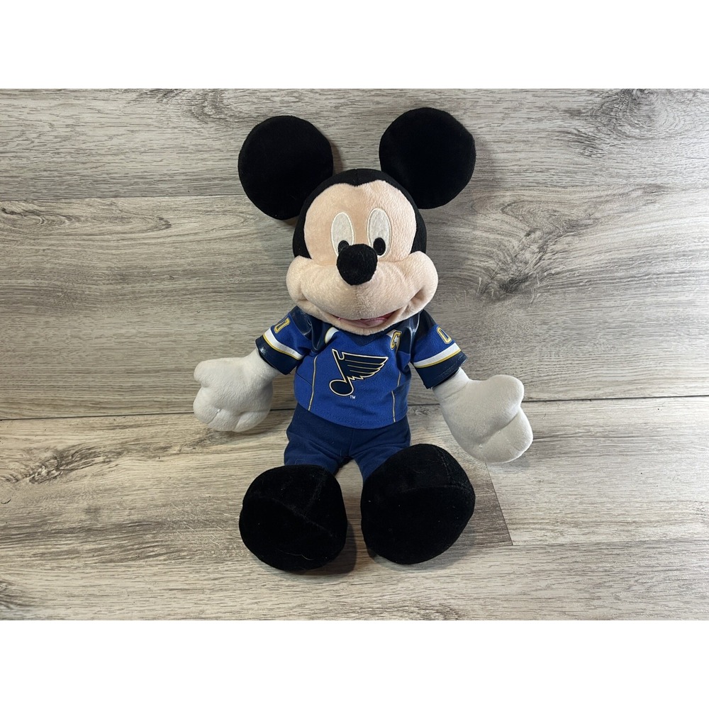 Disney St‎ Louis Blues Mickey Mouse Plush Stuffed Animal NHL Hockey 10"
